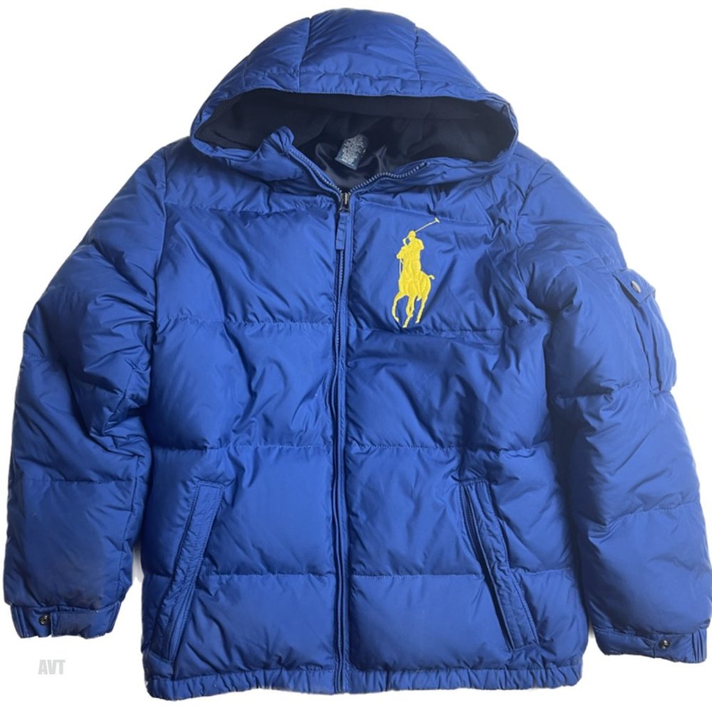 New Ralph Lauren Boys Blue Puffer Jacket sz 18-20